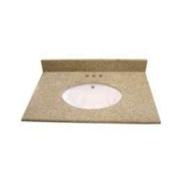 Luxo Marble PGR PGR49X224682W Sink, 49 in OAL, 22 in OAW, Granite Stone, Brown, Oval Bowl