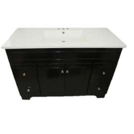 Luxo Marble Mirano Series KIT MIRANO 4922 D Combination Vanity, 27 in W Cabinet, 22-1/2 in D Cabinet, MDF, Expresso