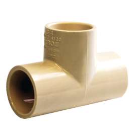 BOW 568477 Pipe Tee, 3/4 in, Hub, CPVC, White