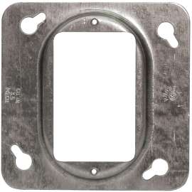 HUBBELL 52C13BAR Box Cover, 4 in L, 4 in W, Square, Metal, Silver, Galvanized
