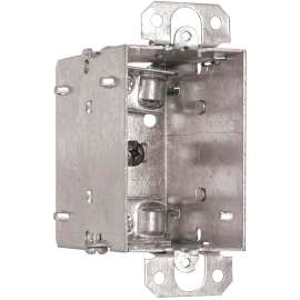HUBBELL 1104LUBAR Device Box, 1 -Gang, Metal, Flush Mounting