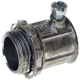 HUBBELL SCZ050R5 Conduit Connector, 1/2 in Screw, Zinc