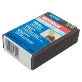 NORTON MultiSand 49502 Sanding Sponge, 4 in L, 2-3/4 in W, 80, 150 Grit, Fine, Medium