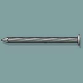 Duchesne 20800960 Concrete Nail, Heat Treated Concrete Nails, 4D, 1-1/2 in L, Steel, Bright, Fluted Shank, Gray, 100 BX