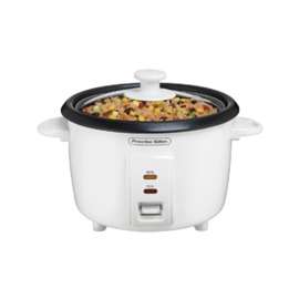 Proctor Silex 37534N Rice Cooker, 8 Cup Capacity, White