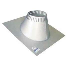 SELKIRK SuperVent Series JSC6AAF-3 Adjustable Roof Flashing, 24 in OAL, 24 in OAW, 6 in Pipe, Galvalume Steel