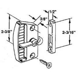 Prime-Line A105 Door Handle and Latch, Metal, Chrome-Plated