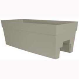 DCN Harmony 3527-38 Planter, 11-3/4 in W, 27 in D, Rectangular, Plastic, Portobello, Textured