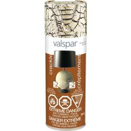 Valspar 11203 Top Coat Crackle Spray Paint, Cream, 12 oz Aerosol Can
