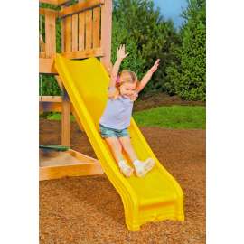 PLAYSTAR PS 8813 Scoop Slide, Conventional, HDPE, Yellow, For: 48 in Playdeck