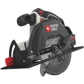 PORTER-CABLE PCC660B Circular Saw, Tool Only, 20 V, 1.3 Ah, 6-1/2 in Dia Blade, 0 to 50 deg Bevel
