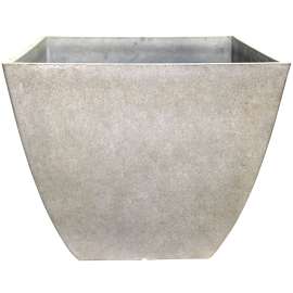 Southern Patio HDR-012184 Newland Planter, 16 in W, 16 in D, Square, Resin, Bone