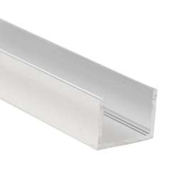 Loxcreen DUA3298SCL08 Channel, 8 ft L, 1/8 in Thick, Aluminum, Satin Clear
