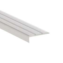 SHUR-TRIM DUA101MLU08 Grooved Edging, 8 ft L, 7/8 in W, Aluminum, Mira Lustre