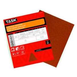 Task Garn-Alum Series GAO14050 Sandpaper, 11 in L, 9 in W, Coarse, 50 Grit, Aluminum Oxide Abrasive