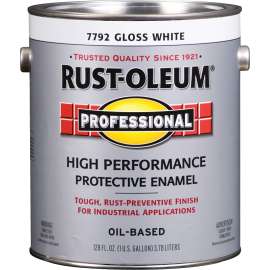 RUST-OLEUM PROFESSIONAL 7792402 Protective Enamel, Gloss, White, 1 gal Can