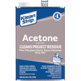 Klean Strip GAC18 Acetone Thinner, Liquid, Characteristic Ketone, Sweet Pungent, Clear, 1 gal, Can