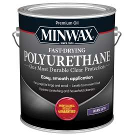 Minwax 71028000 Polyurethane, Satin, Liquid, Clear, 1 gal, Can