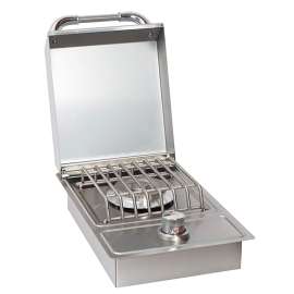 BULL 60008 Drop-In Single Side Burner, 304 Stainless Steel