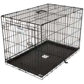 Aspenpet 41276/21944 Pet Kennel, 34 in OAL, 22 in OAW, 25 in OAH, Epoxy-Coated, Black