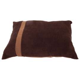 Aspenpet 80388 Shearling Knife Edge Pillow Pet Bed, Suede Fabric Cover, Dark Tan