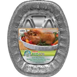 HANDI-FOIL 2324TL-15 Roast Pan with Food Rack, Aluminum, 16 in L, 13-1/8 in W
