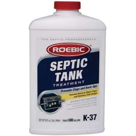 ROEBIC K-37 Septic System Treatment, Liquid, Straw, Earthy, Slightly Hazy, 1 qt Bottle