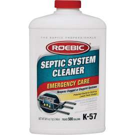 ROEBIC K-57 Septic System Cleaner, Liquid, Clear, 1 qt