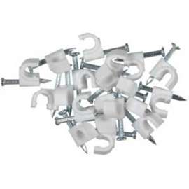AUDIOVOX CVH102BR Coaxial Cable Clamp, Plastic/Metal, Black