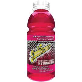 Sqwincher X462-MB600 Ready-to-Drink Hydration, Liquid, Lemonade, Strawberry Flavor, 20 oz Bottle