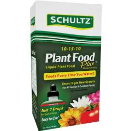 Schultz Plant Food Plus SPF45160 All-Purpose Plant Food, 4 oz Bottle, Liquid, 10-15-10 N-P-K Ratio