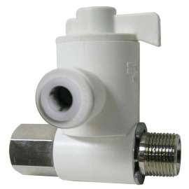 WATTS LFP-467CS Stop Valve, 1/4 x 3/8 x 3/8 in Connection, Compression, Plastic Body