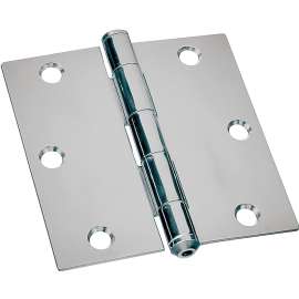 ProSource LR-039-PS Utility Hinge, Steel, Zinc, Removable Pin, 180 deg Range of Motion, Full Mortise Mounting