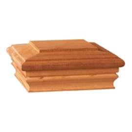 Maine Ornamental 72893 Post Cap, 6 in L, 6 in W, Cedar Wood