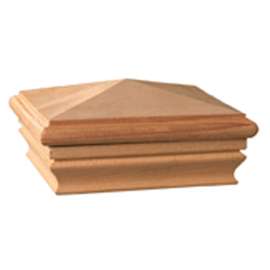 Maine Ornamental 72836 Post Cap, 6 in L, 6 in W, Cedar Wood