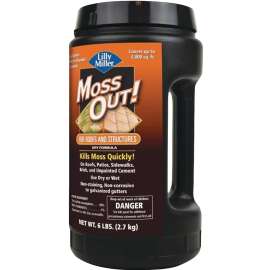 Moss Out! 100099153 Moss and Algae Killer, Granular, White, 6 lb