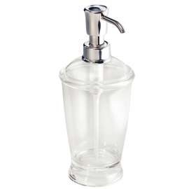 iDESIGN 45620 Soap Dispenser, 12 oz Capacity, Plastic, Clear, Chrome
