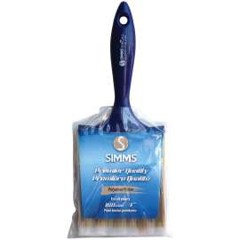SIMMS Regal 1400-100 Flat Brush, 4 in W, 3-1/4 in L Bristle, Nylon/Polyester Bristle