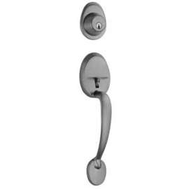 Taymor Epic Lock Series 35-CV6595 Handleset, 3 Grade, Keyed Different Key, Metal, Satin Nickel, WR5 Keyway, Residential