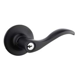 Taymor Professional Series 34-FV006064BKRAR Entry Lever, Pushbutton Lock, Matte Black, Metal, Residential, 3 Grade