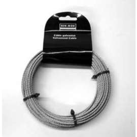 Ben-Mor 81034 Aircraft Cable, 1/8 in Dia, 100 ft L, 340 lb Working Load, Carbon Steel, Galvanized