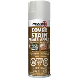 ZINSSER Cover Stain Z03618 Primer, Flat, White, 369 g, Aerosol Can