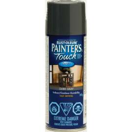 Painter's Touch Ultra Cover N1986830 Enamel Spray Paint, Gloss, Dark Gray, 340 g