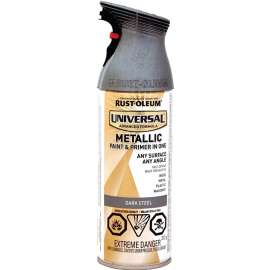 Universal 264649 Metallic Spray Paint, Metallic, Dark Steel, 312 g