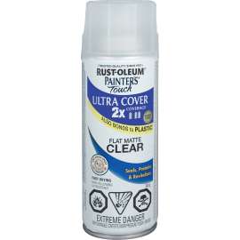 Painter's Touch Ultra Cover 268390 Spray Paint, Matte, Clear, 340 g, Can