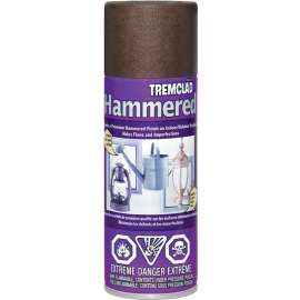Tremclad 595563B522 Enamel Spray Paint, Hammered, Brown, 340 g, Can