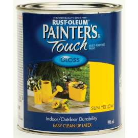 RUST-OLEUM Painter's Touch 254847 Brush-On Paint, Gloss, Sun Yellow, 946 mL