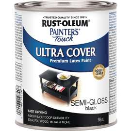 RUST-OLEUM Painter's Touch 254930 Brush-On Paint, Semi-Gloss, Black, 946 mL