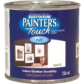 RUST-OLEUM Painter's Touch N1990730 Brush-On Paint, Flat, White, 236 mL