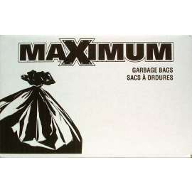Maximum 33100 Industrial Garbage Bag, LLDPE, Black